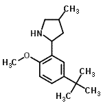 CAS#: 603068-96-8， 2-[2-Methoxy-5-(2-methyl-2-propanyl)phenyl]-4-methylpyrrolidine
