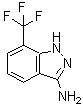 structure of CAS# 60330-35-0, 7-(Trifluoromethyl)-1H-Indazol-3-Amine;3-Amino-7-(trifluoromethyl)-1H-indazole;7-(trifluoromethyl)-1H-indazol-3-ylamine;7-(trifluoromethyl)-1H-indazole-3-ylamine