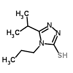 structure of CAS# 603981-94-8, 5-Isopropyl-4-propyl-4H-1,2,4-triazole-3-thiol;5-(methylethyl)-4-propyl-1,2,4-triazole-3-thiol;5-(propan-2-yl)-4-propyl-4H-1,2,4-triazole-3-thiol;5-Isopropyl-4-propyl-4H-[1,2,4]triazole-3-thiol