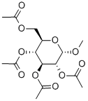 structure of CAS# 604-70-6, Methyl 2,3,4,6-Tetra-O-Acetyl-alpha-D-Glucopyranoside;[3,5-Diacetoxy-2-(Acetoxymethyl)-6-Methoxy-Tetrahydropyran-4-Yl] Acetate;Acetic Acid [3,5-Diacetoxy-2-(Acetoxymethyl)-6-Methoxy-4-Tetrahydropyranyl] Ester;Acetic Acid [3,5-Diacetoxy-2-(Acetoxymethyl)-6-Methoxy-Tetrahydropyran-4-Yl] Ester