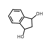 structure of CAS# 60414-82-6, 1,3-Indanediol;1H-INDENE-1,3-DIOL, 2,3-DIHYDRO-, (1R,3S)-REL-;MFCD08443150