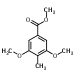 structure of CAS# 60441-79-4, Methyl 3,5-Dimethoxy-4-Methylbenzoate;3,5-Dimethoxy-4-methyl-benzoic acid methyl ester;methyl 3,<wbr>5-dimetho<wbr>xy-4-meth<wbr>ylbenzoat<wbr>e (en)Ben<wbr>zoic acid<wbr>, 3,5-dim<wbr>ethoxy-4-<wbr>methyl-, <wbr>methyl es<wbr>ter (en);METHYL3,5-DIMETHOXY-4-METHYLBENZOATE