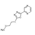 CAS#: 604740-33-2， 2-{5-[(2-Methoxyethyl)sulfanyl]-1,3,4-oxadiazol-2-yl}pyrazine