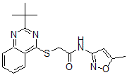 CAS 登录号：604792-66-7， 2-[[2-(叔丁基)-4-喹唑啉基]硫代]-N-(5-甲基-3-异恶唑基)-乙酰胺