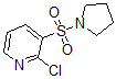 structure of CAS# 60597-70-8, 2-Chloro-3-(1-Pyrrolidinylsulfonyl)-Pyridine;2-Chloro-3-(Pyrrolidin-1-Ylsulphonyl)Pyridine 97%;1-[(2-Chloropyridin-3-Yl)Sulphonyl]Pyrrolidine;2-Chloro-3-(Pyrrolidin-1-Ylsulphonyl)Pyridine