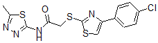 CAS#: 606089-17-2， 2-[[4-(4-Chlorophenyl)-Thiazol-2-Yl]Thio]-N-(5-Methyl-1,3,4-Thiadiazol-2-Yl)-Acetamide