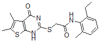 CAS#: 606107-86-2， 2-[(1,4-Dihydro-5,6-Dimethyl-4-Oxothieno[2,3-d]Pyrimidin-2-Yl)Thio]-N-(2-Ethyl-6-Methylphenyl)-Acetamide