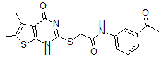 CAS#: 606108-75-2， N-(3-Acetylphenyl)-2-[(1,4-Dihydro-5,6-Dimethyl-4-Oxothieno[2,3-d]Pyrimidin-2-Yl)Thio]-Acetamide