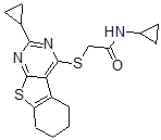 CAS#: 606113-64-8， N-Cyclopropyl-2-[(2-Cyclopropyl-5,6,7,8-Tetrahydro[1]Benzothieno[2,3-d]Pyrimidin-4-Yl)Thio]-Acetamide