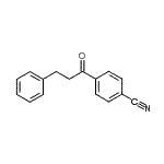 structure of CAS# 60695-02-5, 4-(3-Phenylpropanoyl)Benzonitrile;4'-cyano-3-phenylpropiophenone