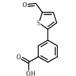 结构式 CAS# 606970-74-5, 3-(5-甲酰基-2-噻吩基)苯甲酸