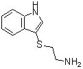 structure of CAS# 61021-52-1, 2-(1H-Indol-3-Ylsulfanyl)Ethanamine;2-((1H-indol-3-yl)thio)ethanamine;2-(1H-Indol-3-ylsulfanyl)-ethylamine;2-(1H-indol-3-ylthio)ethanamine