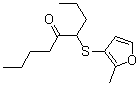 结构式 CAS# 61295-50-9, 4-[(2-甲基-3-呋喃基)硫代]-5-壬酮