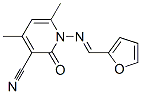 structure of CAS# 61296-00-2, 1,2-Dihydro-4,6-Dimethyl-1-(Furfurylideneamino)-2-Oxopyridine-3-Carbonitrile;1-(2-Furylmethyleneamino)-4,6-Dimethyl-2-Oxo-Pyridine-3-Carbonitrile;1-(2-Furylmethyleneamino)-4,6-Dimethyl-2-Oxo-3-Pyridinecarbonitrile;1-(2-Furylmethyleneamino)-2-Keto-4,6-Dimethyl-Nicotinonitrile