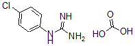 structure of CAS# 61705-88-2, 4-Chlorophenylguanidine Carbonate;4-CHLOROPHENYLGUANIDINE CARBONATE