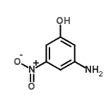 结构式 CAS# 618-64-4, 3-氨基-5-硝基苯酚