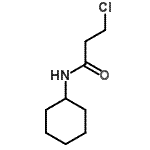 structure of CAS# 61872-76-2, 3-Chloro-N-Cyclohexylpropanamide;3-chloro-N-cyclohexylpropanamide;MFCD02285967