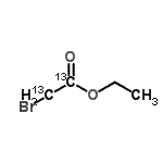 structure of CAS# 61898-49-5, Ethyl Bromo(<Sup>13</Sup>C<Sub>2</Sub>)Acetate;ethyl 13C2-bromoacetate;Ethyl bromoacetate-(13-C)2;Ethyl bromoacetate-13C2