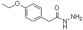 structure of CAS# 61904-55-0, 2-(4-Ethoxyphenyl)Acetohydrazide;2-(4-ethoxyphenyl)acetohydrazide;AK-968/40605787;MFCD01923622