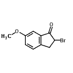 structure of CAS# 62015-79-6, 2-Bromo-6-Methoxy-1-Indanone;2-Bromo-6-methoxy-1-indanone;2-bromo-6-methoxyindan-1-one;MFCD02258470