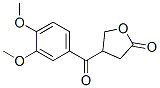 structure of CAS# 62096-81-5, 4-(3,4-Dimethoxybenzoyl)Oxolan-2-One;4-(3,4-Dimethoxybenzoyl)Tetrahydrofuran-2-One;4-[(3,4-Dimethoxyphenyl)-Oxomethyl]-2-Tetrahydrofuranone;4-(3,4-Dimethoxyphenyl)Carbonyloxolan-2-One