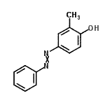 结构式 CAS# 621-66-9, 2-甲基-4-(苯基偶氮)苯酚