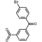 structure of CAS# 62100-13-4, (4-Bromophenyl)(3-Nitrophenyl)Methanone;4-Bromo-3'-nitrobenzophenone;MFCD00617167