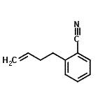 structure of CAS# 62170-45-0, 2-(3-Buten-1-Yl)Benzonitrile;2-(But-3-en-1-yl)benzonitrile;4-(2-Cyanophenyl)-1-butene;4-(2-Cyanophenyl)but-1-ene