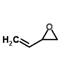 structure of CAS# 62249-80-3, 2-Vinyloxirane;(Oxiran-2-yl)ethylene, 2-Ethenyloxirane;(S)-2-Vinyloxirane;1, 2-Epoxybutene-3