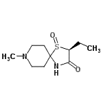 CAS 登录号：623168-05-8， (2S)-2-乙基-8-甲基-1-硫杂-4,8-二氮杂螺[4.5]癸烷-3-酮1-氧化物