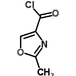 structure of CAS# 62348-22-5, 2-Methyl-1,3-Oxazole-4-Carbonyl Chloride;2-Methyl-1,3-oxazole-4-carbonyl chloride;4-Oxazolecarbonylchloride,2-methyl-