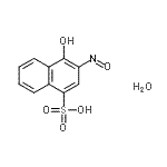 结构式 CAS# 624725-88-8, 4-羟基-3-亚硝基-1-萘磺酸水合物(1:1)