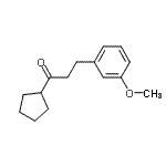 structure of CAS# 625445-49-0, 1-Cyclopentyl-3-(3-methoxyphenyl)-1-propanone;cyclopentyl 2-(3-methoxyphenyl)ethyl ketone