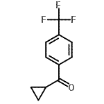 结构式 CAS# 62587-07-9, 环丙基[4-(三氟甲基)苯基]甲酮