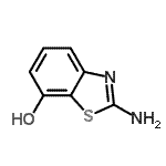 structure of CAS# 62715-76-8, 2-Amino-1,3-Benzothiazol-7-Ol;2-aminobenzo[d]thiazol-7-ol