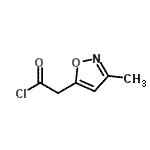 structure of CAS# 62759-29-9, (3-Methyl-1,2-Oxazol-5-Yl)Acetyl Chloride;2-(3-methylisoxazol-5-yl)acetyl chloride