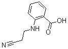 structure of CAS# 62985-18-6, 2-[(2-Cyanoethyl)Amino]-Benzoic Acid;St072686;2-(2-Cyano-Ethylamino)-Benzoic Acid;Bas 00327377