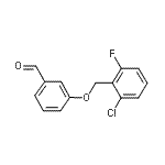 structure of CAS# 63007-83-0, 3-[(2-Chloro-6-Fluorobenzyl)Oxy]Benzaldehyde;3-(2-Chloro-6-fluorobenzyloxy)benzaldehyde;3-[(2-Chloro-6-fluorobenzyl)oxy] benzenecarbaldehyde;3-[(2-chloro-6-fluorobenzyl)oxy]benzaldehyde