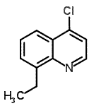 结构式 CAS# 63136-19-6, 4-氯-8-乙基喹啉