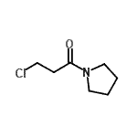structure of CAS# 63177-38-8, 3-Chloro-1-(1-Pyrrolidinyl)-1-Propanone;1-(3-chloropropanoyl)pyrrolidine;3-chloro-1-pyrrolidinylpropan-1-one;pyrrolidine, 1-(3-chloro-1-oxopropyl)