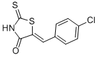 结构式 CAS# 6318-37-2, 5-[1-(4-氯-苯基)-甲-(Z)-亚基]-2-硫代-噻唑烷-4-酮