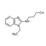 结构式 CAS# 631843-69-1, 3-[(1-乙基-1H-苯并咪唑-2-基)氨基]-1-丙醇