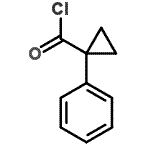 structure of CAS# 63201-02-5, 1-Phenylcyclopropanecarbonyl Chloride;1-Phenyl-cyclopropanecarbonyl chloride;1-PHENYL-CYCLOPROPANECARBONYLCHLORIDE;ZINC02574159