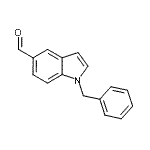structure of CAS# 63263-88-7, 1-Benzyl-1H-Indole-5-Carbaldehyde;1-benzylindole-5-carbaldehyde;1-Benzylindole-5-carboxaldehyde;MFCD09455245