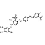 CAS 登录号：6330-91-2， (3E)-3-({4-[(E)-{4-[(E)-(2,4-二氨基-5-甲基苯基)偶氮]-3-甲基-2-磺基苯基}偶氮]苯基}亚肼基)-6-氧代-1,4-环己二烯-1-羧酸