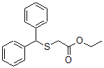结构式 CAS# 63547-23-9, 2-[(二苯基甲基)硫代]-乙酸乙酯