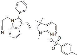 CAS#: 63665-91-8， 2-[2-[1-(2-Cyanoethyl)-2-Phenyl-1H-Indol-3-Yl]Vinyl]-1,3,3-Trimethyl-3H-Pyrrolo[2,3-b]Pyridinium Toluene-p-Sulphonate