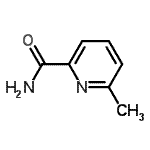 结构式 CAS# 63668-37-1, 6-甲基-2-吡啶甲酰胺