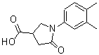 structure of CAS# 63674-65-7, 1-(3,4-Dimethylphenyl)-5-Oxo-3-Pyrrolidinecarboxylic Acid;1-(3,4-Dimethylphenyl)-2-oxopyrrolidine-4-carboxylic acid;1-(3,4-dimethylphenyl)-5-oxo-3-pyrrolidinecarboxylic acid;1-(3,4-Dimethylphenyl)-5-oxopyrrolidine-