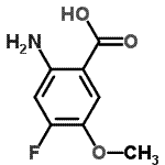 structure of CAS# 637347-90-1, 2-Amino-4-fluoro-5-methoxybenzoic acid;2-Amino-4-fluoro-5-methoxybenzoic acid;2-Amino-4-fluoro-5-methoxy-benzoicacid;MFCD16159157
